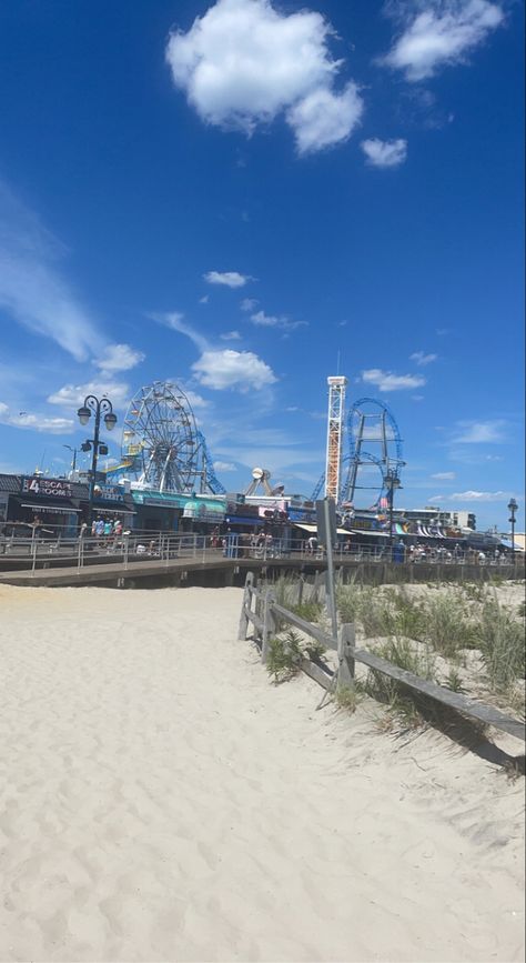 Nj Aesthetic, Jersey Beach, City Beach Aesthetic, New York Beach, New Jersey Summer Aesthetic, Beach City Aesthetic, New Jersey Aesthetic, New Jersey Beach Aesthetic, New Jersey Beach