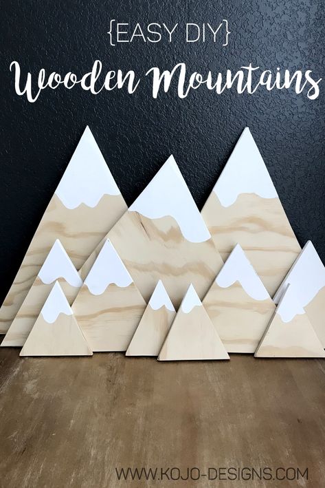 easy DIY wooden mountains Wooden Mountains, Wood Projects For Beginners, Mountain Decor, Woodworking For Kids, Diy Wooden Projects, Wooden Projects, Easy Woodworking Projects, Wooden Art, Wooden Crafts