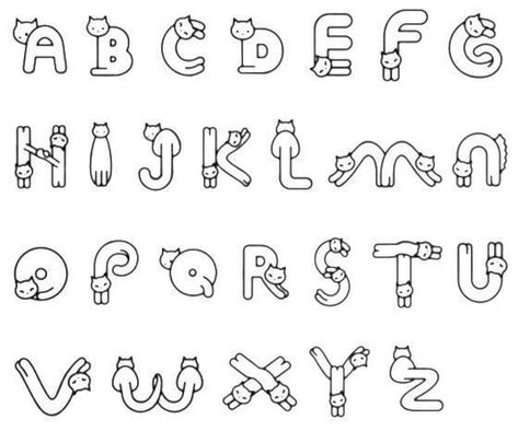 Cat Letters Alphabet, Hand Lettering Alphabet Fonts, Tattoos For Men And Women, Doodle Font, Magic Runes, White Tattoos, Lettering Styles Alphabet, Decorative Fonts, Hand Lettering Art