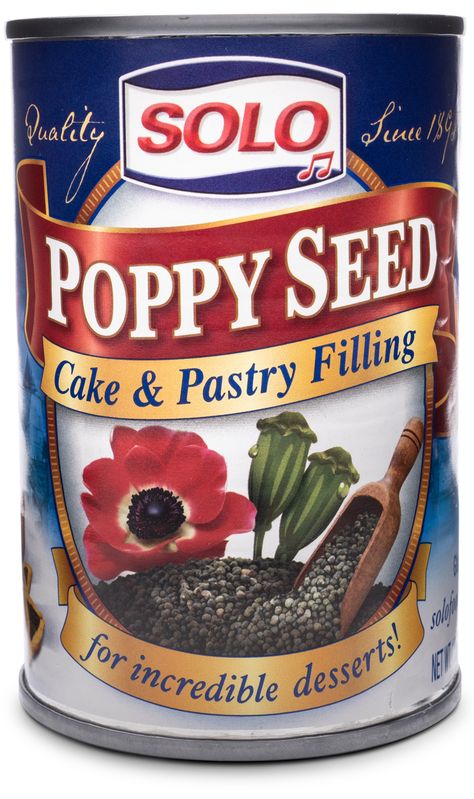 Solo Foods | Solo Poppy Seed Filling Pastry Filling, Poppy Seed Cake Recipe, Poppy Seed Filling, Poppy Cake, Apricot Cake, Pie Fillings, Seed Cake, Poppy Seed Cake, Cake Pastry