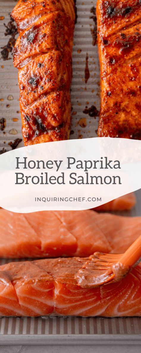 Easiest Way To Cook Salmon, Paprika Salmon, Best Way To Cook Salmon, Hospitality Meals, Broiled Salmon Recipes, Oven Salmon, Cook Salmon, Honey Salmon, Broiled Salmon