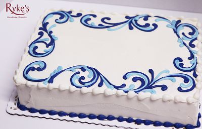 Budget-Friendly Cake Designs - Ryke's Bakery, Catering, & Cafe Ryke's Bakery, Catering, & Cafe Sheet Cakes Decorated, Square Cake Design, Wedding Sheet Cakes, Pastel Rectangular, Bakery Catering, Half Sheet Cake, Sheet Cake Designs, Rectangle Cake, Birthday Sheet Cakes