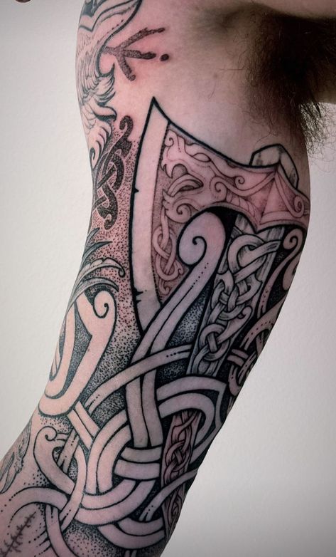 Celtic Shoulder Tattoo Men, Viking Stomach Tattoos, Drew Tattoo, Norse Tattoos, Celtic Sleeve Tattoos, Viking Tattoos For Men, Celtic Tattoos For Men, Viking Warrior Tattoos, Viking Tattoo Symbol