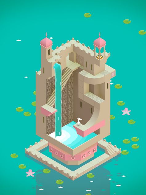 Escher Drawings, Monument Valley Game, Monument Valley 2, Valley Game, Poly Art, Isometric Art, Isometric Illustration, Low Poly Art, Isometric Design