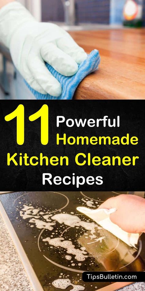 Learn how to make effective homemade kitchen cleaner recipes using natural ingredients like castile soap, tea tree essential oils, vinegar, and baking soda. Clean all your kitchen surfaces, including stainless steel with these simple DIY cleaning recipes. #kitchencleaner #clean #diycleaner Homemade Kitchen Cleaner, Clean Baking Pans, Cleaner Recipes, Kitchen Cleaner, Deep Cleaning Tips, Kitchen Cleaning Hacks, Cleaning Recipes, Diy Cleaners, Cleaners Homemade