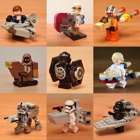 LEGO Micro Mocs on Instagram: “FOLLOW 👉 @legomicro for daily amazing LEGO Micro MOCs, Inspiration & Ideas 💭‼️ - - 💡 LEGO Star Wars minifig costumes 😧 made by Nick Chen…” Cute Lego, Star Wars Clones, Lego Star Wars Mini, Lego Mosaic, Star Wars Minifigures, Lego Collection, Star Wars Lego, Lego Starwars, Lego Micro