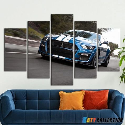 Mustang Decor, Ford Mustang Shelby Gt500, Shelby Gt500, Ford Mustang Shelby, Mustang Shelby, Ford Mustang, Mustang, Room Ideas, Canvas Print