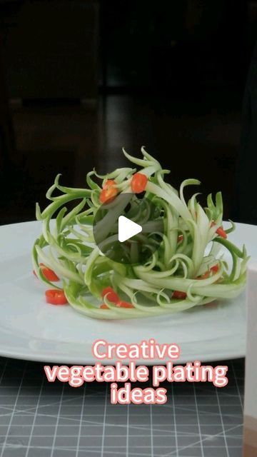 LUXU GLASSES on Instagram: "Creative vegetable plating ideas#fruitcarving #fruitart #fruitdecoration #edibleart #fooddesign #foodpresentation #foodstyling#luxufacialtowels" Vegetarian Plating Ideas, Vegetable Plating Presentation, Fruit Plating Ideas, Garnishing Ideas Plate, Vegetable Garnish Ideas, Plating Ideas Appetizers, Vegetable Salad Decoration Ideas, Fancy Salads Presentation, Vegetable Carving Ideas Creative