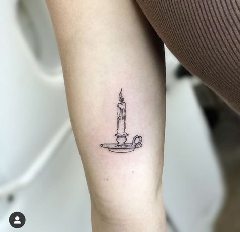 Vintage Candle Tattoo, Tiny Candle Tattoo, Small Window Tattoo, Fine Line Candle Tattoo, Simple Candle Tattoo, Classic Art Tattoo Minimalist, Black Flame Candle Tattoo, Candle Tattoo Ideas, Incense Tattoo