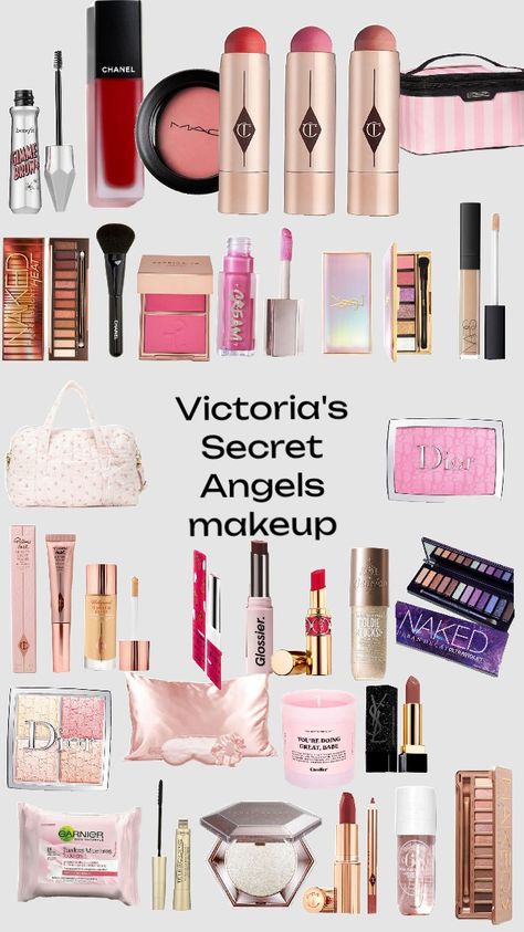 Victoria's Secret angel models makeup. #dior #charlottetilbury #naked #eyeshadow #blush #lipstick Victoria Secret Angel Makeup, Makeup Dior, Angel Makeup, Gimme Brow, Victoria Secret Angel, Blush Lipstick, Makeup Lashes, Victoria's Secret Angel, Models Makeup