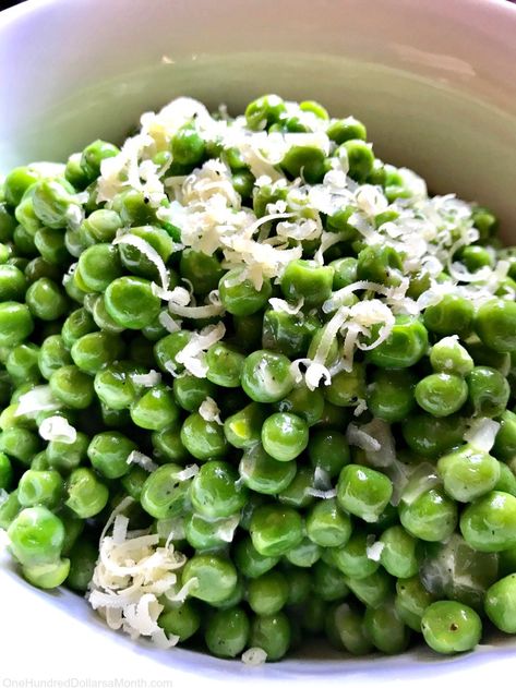 Parmesan Peas, Hamburger Side Dishes, Saving Money Strategies, Green Peas Recipes, Side Dishes For Ham, Peas Recipe, Holiday Ham, Canning Tips, Meat Dinners