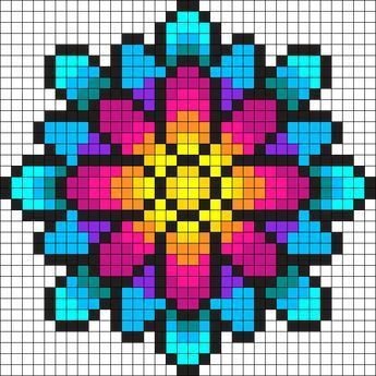 Printable Fuse Bead Patterns, Trippy Perler Bead Patterns Small, Perler Art Pattern, Perler Patterns Trippy, Perler Bead Patterns Large, Perler Beads Designs Pattern Pixel Art, Square Perler Bead Patterns, Big Perler Beads, Perler Bookmark