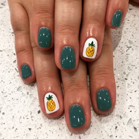 Pineapple Nails Design, Pineapple Nail Designs, Pineapple Nail Art, Pineapple Nail Art Designs, Nails With Pineapple Design, Nails Pineapple Design, Pineapple Gel Nails, Pineapple Nail Design, Pineapple Manicure