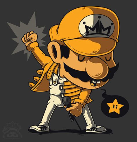 Mario Mercury by Rua Bloodrust Fred Mercury, Art Puns, Freddy Mercury, Queen Freddie Mercury, Queen Art, Super Mario Brothers, Mario Brothers, Apple Watch Wallpaper, Mario And Luigi