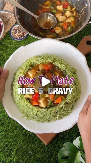 @nehadeepakshah on Instagram: "🍛 The Simplest Way To Plate Rice & Gravy / Curry !!! #PlateItLikeNeha #Platingtips #Plating #Presentation #Rice" Rice Plating Presentation, Rice Plating, White Rice Dishes, Plating Presentation, Vegetable Gravy, Rice And Gravy, Food Presentation Plates, Curry Rice, Chicken Gravy