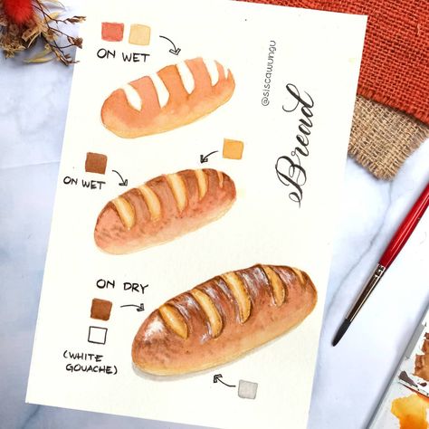 Watercolor Food Illustration, Food Art Painting, Concept Art Tutorial, Watercolor Tutorial, Food Illustration Art, Watercolor Food, Watercolor Paintings For Beginners, Diy Watercolor Painting, Watercolor Projects