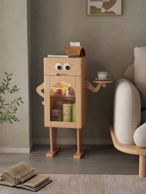 Facebook Wooden Robot, Diy Kids Furniture, Children Furniture, Craft Storage Furniture, Furniture Design Inspiration, Retro Bedrooms, Kids Interior Room, House Furniture Design, Diy Cardboard Furniture