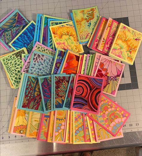 On Another One of My Jags – agilejack Frankenbag Tutorial, Fabric Note Cards, Upcycle Inspiration, Aboriginal Fabric, Scrap Fabric Crafts, Fabric Postcards, Batik Quilts, Fabric Wallet, Fabric Cards