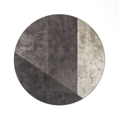 RAY | Round rug By PROF design RMDESIGNSTUDIO Round Carpet Design, Round Rug Living Room, Modern Round Rugs, Boys Room Design, Carpet Texture, Carpet Trends, Rug Texture, Modern Carpet, Luxury Rug