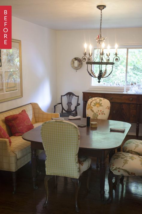 Before & After: A Double-Duty Dining Room Traditional Dining Room Table, Traditional Layout, Apartment Dining Room, Table Layout, Dining Room Makeover, Traditional Dining, Traditional Dining Room, Beautiful Dining Rooms, Large Dining Table