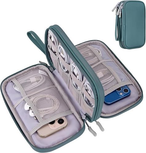 Amazon.com: Bevegekos Small Cable Organizer Bag, Charger Organizer Case Pouch for Travel Accessories & Electronics (Small, Light Grey) : Electronics Organizer Amazon, Charger Organizer, Electronic Organization, Travel Organizer, Organizer Bag, Cable Organizer, Small Light, Bag Organization, Travel Accessories