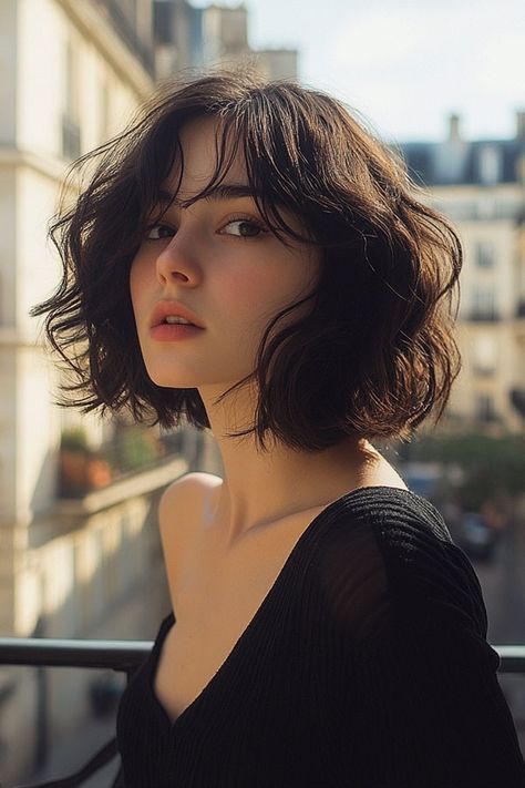 Moody Dark Brown Textured Bob, French bob haircut, parisian bob haircut, french bob hairstyle with bangs Textured Bob Hairstyles, Hairstyles For Seniors, Rich Brown Hair, Best Bob Haircuts, French Bob, Textured Bob, Layered Bob Haircuts, Bob Haircut With Bangs, Bob Hairstyles With Bangs