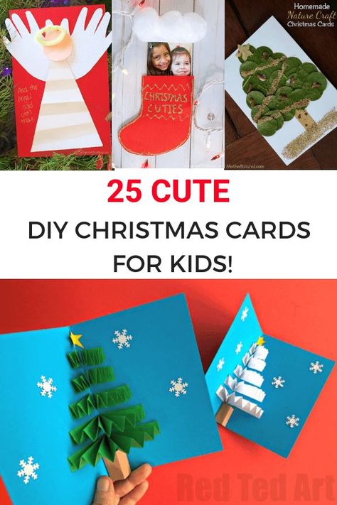 25 cute diy christmas card ideas for kids. Fun Christmas tree cards, hand print, footprint and fingerprint cards, snowman cards, stocking cards and even unicorn cards for toddlers, preschoolers,kindergarteners and school aged kids. Diy Christmas Cards For Kids, Christmas Card Ideas For Kids, Cards For Kids To Make, Diy Christmas Card Ideas, Christmas Cards For Kids, Diy Christmas Card, Christmas Card Ideas, Fun Christmas Activities, Christmas Cards Kids