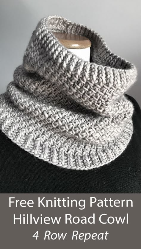 Snood Pattern Knitted, Knit Cowl Pattern Free Easy, Knitted Cowl Patterns, Snood Knitting Pattern, Knit Snood, Snood Pattern, Knit Cowl Pattern Free, Loop Knitting, Knitted Cowl