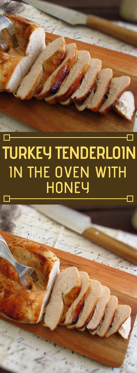 Turkey tenderloin in the oven with honey | Food From Portugal. Join the whole family around the table and serve a delicious meal with excellent presentation that will please everyone, we suggest this turkey loin recipe with honey in the oven, it's perfect! #recipe #honey #oven #tenderloin #turkey Turkey Loin, Tenderloin In The Oven, Turkey Tenderloin Recipes, Honey Food, Recipe With Honey, Family Around The Table, Turkey Tenderloin, Crockpot Turkey, Turkey Breast Recipe