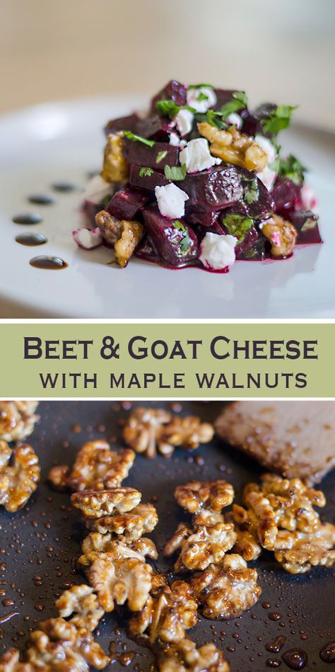 Imbolc Food, Beet And Goat Cheese Salad, Beet Goat Cheese Salad, Beet Goat Cheese, Healthiest Vegetables, Texture Combination, Glazed Walnuts, Beet And Goat Cheese, Beet Salad Recipes