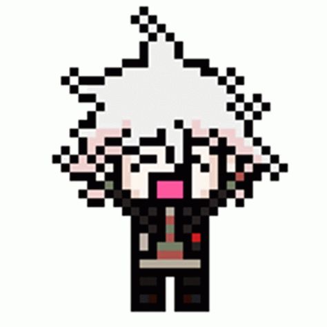 Nagito Pixel Art GIF - Nagito PixelArt Danganronpa - Discover & Share GIFs Nagito Pixel, Pixel Art Gif, Pixel Art Sticker, Lucky Boy, Pixel Characters, Danganronpa Funny, Anime Smile, Pixel Art Characters, Pixel Art Grid