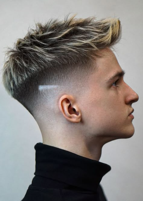 The undercut quiff works best with thicker hair types. The hair on the sides can be separated from the top, bit by bit utilizing the blur or tighten style, just as with a sharp trimmed to grandstand the distinction long. Check more men`s hairstyle ideas. Braid Hairstyles For Men, Types Of Fade Haircut, Short Quiff, Men Fade Haircut Short, Hairstyles Mens, Quiff Haircut, Short Haircuts For Men, Cr7 Vs Messi, Cool Boys Haircuts