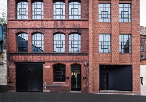 Old Factory Architecture, Renovated Factory, Urban Industrial Decor, Loft Designs, Converted Warehouse, Factory Architecture, Industrial Architecture, Brick Architecture, Old Factory