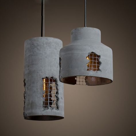 Nordic Modern Brief Vintage American Loft Cement Edison Pendant Lamp Kitchen Bar Dinning Living Room Home Decor Lighting Fixture _ - AliExpress Mobile Pendant Lamp Kitchen, Concrete Lamps, Koti Diy, Pendant Lamps Kitchen, Luminaire Original, Concrete Light, Lamp Kitchen, Concrete Pendant, Industrial Style Decor