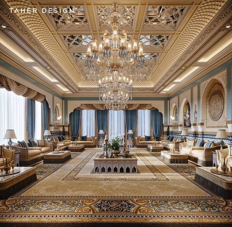 Classic Interior Design Luxury, Luxury Ceiling Design, Luxury Mansions Interior, Palace Interior, Luxury House Interior Design, Luxury Living Room Design, Pvc Ceiling, Classic Interior Design, Living Room Design Decor