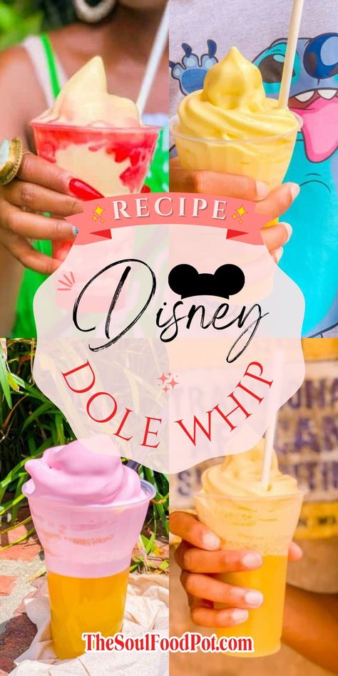 Dole Whip Disney Recipe, Rum Watermelon, Whip Recipes, Disney Dole Whip, Dole Whip Disney, Pineapple Dole Whip, Recipes Disney, Pineapple Soft Serve, Dole Whip Recipe