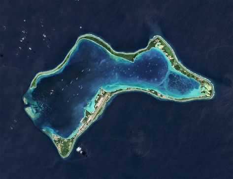 Diego Garcia, a British Indian Ocean Territory and the largest of the islands in the Chagos Archipelago. Chagos Archipelago, International Court Of Justice, Diego Garcia, African Union, One Story Homes, Island Paradise, Gatwick, Military Base, Tropical Islands