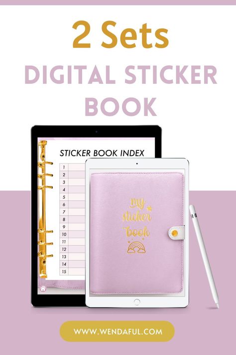 The sticker book includes 15 tabbed sections to organize all of your stickers. The index page will take you to each section. To add more pages, simply click add page and duplicate it! #book #sticke Digital Sticker Book, Free Wedding Planner Printables, Planners Printables, Fitness Planner Free, Free Wedding Planner, It Book, Simplify Life, Sticker Organization, Mom Of Three