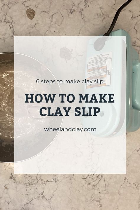 Potters slip is a liquid mixture of clay in water. This article shares the 6 steps on how to make clay slip. Clay Slip Recipe, How To Make Slip For Pottery, Slip Casting Ceramics, Clay Printing, Clay Building, How To Make Ceramic, Pottery Slip, Clay Slip, Kitchen Blenders