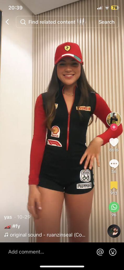 Formula 1 Halloween Costume Women, Racer Halloween Costumes Women, F1 Drivers Costume, Ferrari Driver Costume, F1 Racer Halloween Costume, Formula 1 Driver Costume, Formula One Costume, F1 Driver Costume Women, Formula One Halloween Costume