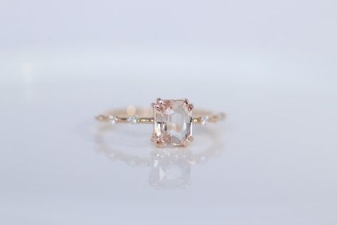 Peach Sapphire Engagement Ring Light Peach Champagne Sapphire | Etsy Peach Champagne Sapphire, Champagne Sapphire, Peach Sapphire Rings, Peach Sapphire Engagement Ring, Simple Engagement, Peach Sapphire, Simple Engagement Rings, Sapphire Engagement Ring Blue, Sapphire Engagement Ring