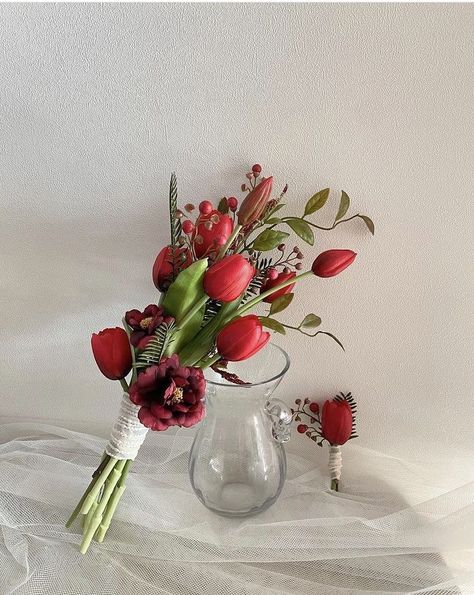 Bride Flowers Bouquet, Tulip Bouquet Wedding, Red Tulips Bouquet, Tulip Bridal Bouquet, Prom Flowers Bouquet, Prom Flowers Corsage, Brides Flowers Bouquet, Tulip Wedding, Red Wedding Theme