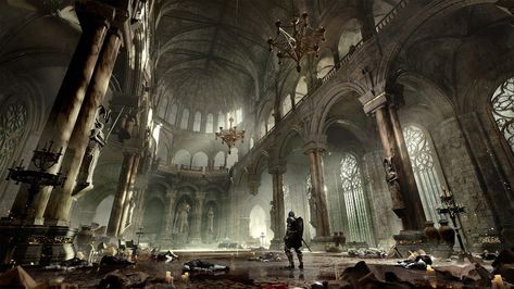 ArtStation - The Cathedral of Anor Londo Dark Souls Art, 다크 판타지, Fantasy City, Fantasy Places, Scene Design, Soul Art, Ex Machina, The Cathedral, Fantasy Concept Art