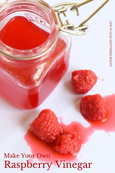 Use fresh raspberries to make your own raspberry vinegar with this simple recipe. Use raspberry vinegar in dressings, casseroles or dilute to make a drink. Raspberry Vinegar, August Weather, Raspberry Crumble, Easy Salad Dressing, Condensed Milk Recipes, Vinegar Uses, Vinegar Dressing, Crumble Cake, Fresh Raspberries