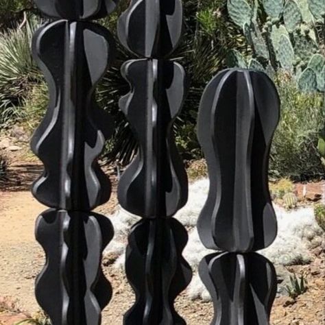 Dustin Gimbel "Monstrosus Cactus” Garden Art Totem Sculpture, Cactus Sculpture, Garden Totems, Fresh Cut Flowers, Cactus Garden, Fire Pits, Fresh Cut, Outdoor Lifestyle, Cut Flowers