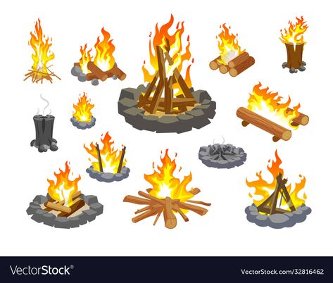 Forest Campfire, Flame Icon, Cartoon Fire, Flame Tattoos, Biomechanical Tattoo, Fire Flame, 3d Icons, Icon Collection, Small Home