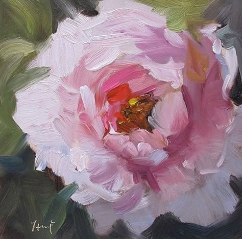 Linda Hunt, Rose Paintings, Peony Painting, Ink Drawings, Daily Painting, Paintings I Love, Flower Art Painting, Rose Painting, Abstract Flowers