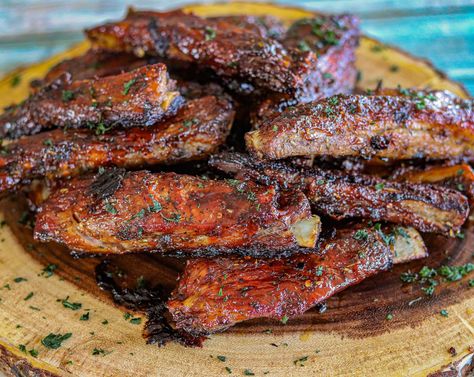 Learn more about Caribbean BBQ Pork Ribs from SideChef! Caribbean Pork Recipes, Hawaiian Bbq Ribs, Dominican Ribs Recipe, Portuguese Ribs, Country Style Pork Ribs Cuban, Jerk Ribs, Caribbean Bbq, Pork Oven, Spareribs Recipe