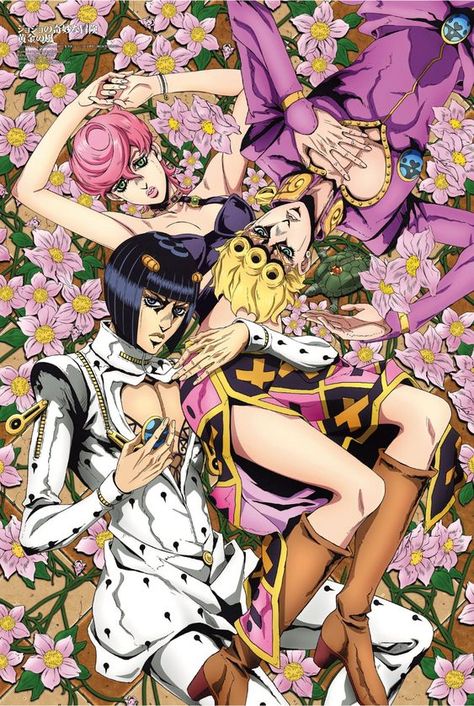 trish, giorno and bucciaratti ~ jjba golden wind Jojo Wiki, Jojo's Bizarre Adventure Characters, Joseph Joestar, Jojo Parts, Ball Run, Jojo Anime, Poster Artwork, Jojo Bizzare Adventure, Funny Valentine