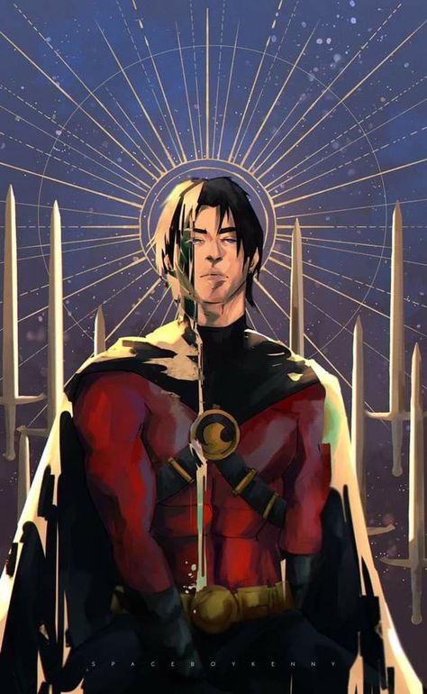 Tim Drake Fanart, Timothy Drake, Tim Drake Red Robin, Robin Tim Drake, Robin Dc, Red Robin, Fnaf Comics, Tim Drake, Dc Memes